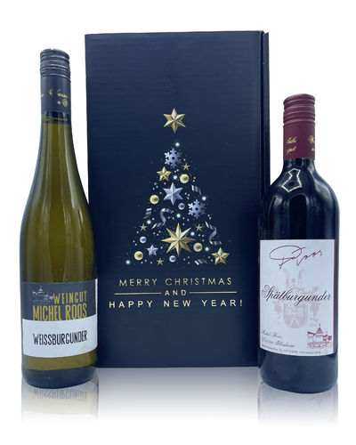 Geschenkset Wein Weihnachten trocken im Geschenkkarton