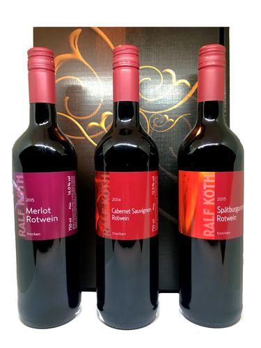 Weinset Weingut Köth Rotwein 3 x 0,75l im Geschenkkarton
